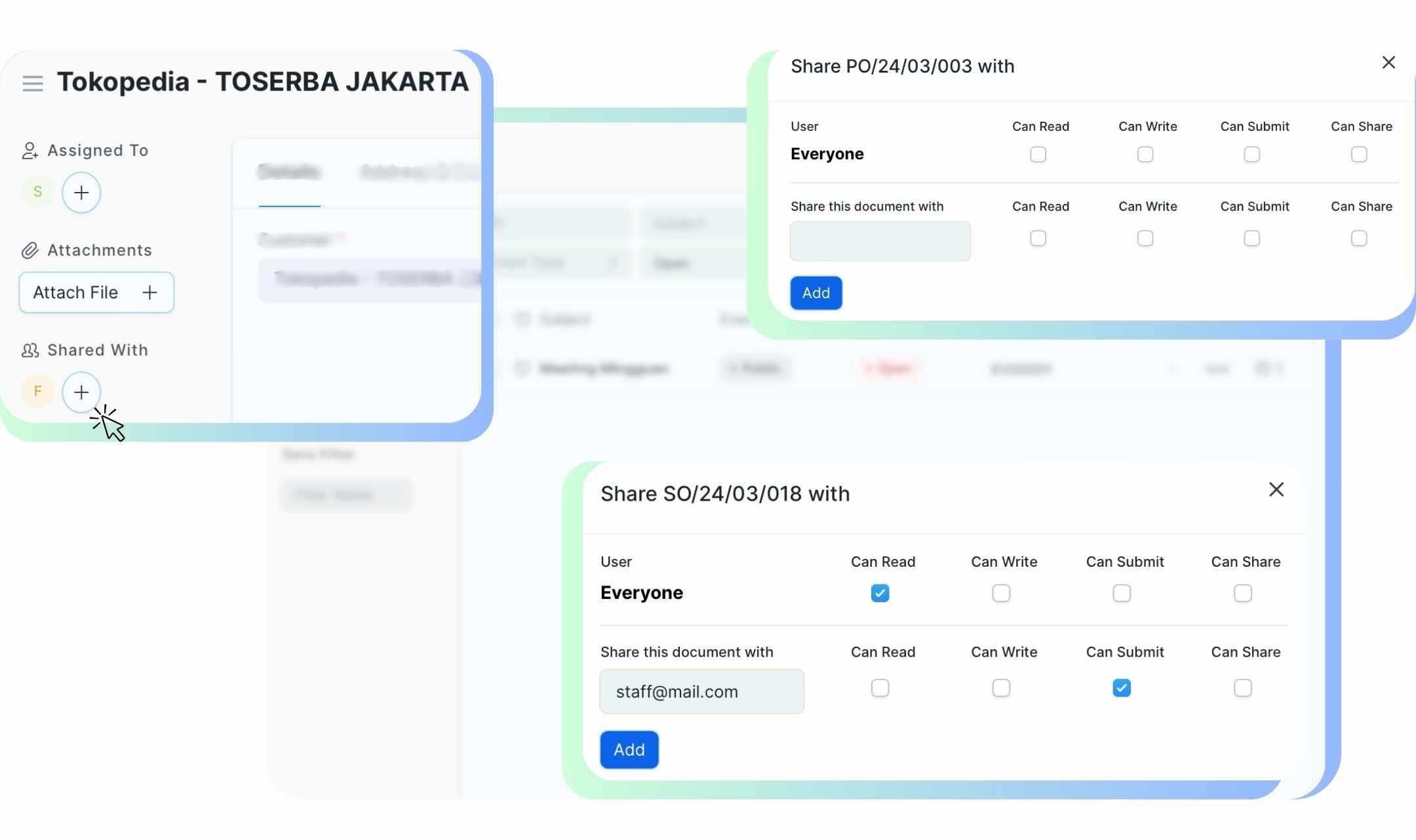 Bagikan Dokumen Dengan User Lain Dengan Menggunakan Fitur <b>Shared With</b>. 